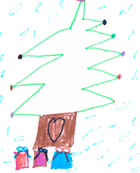 Drawing of christmas tree